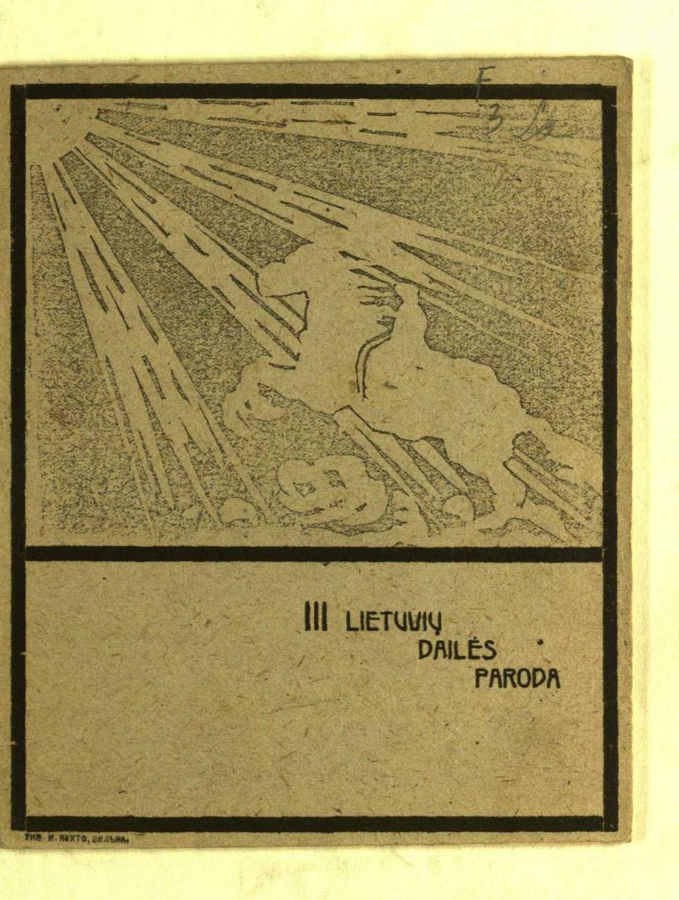 Katalogas „Trečioji lietuvių dailės paroda”, 1909 m. 