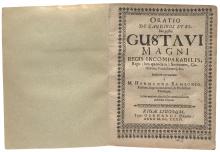 Oratio de laudibus et rebus gestis Gustavi Magni [...] LM-60