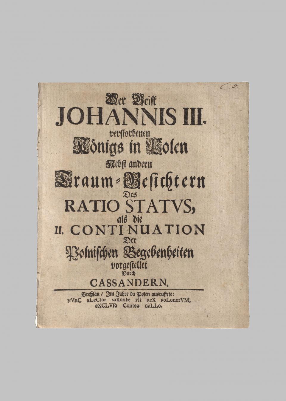 Der Geist Johannis III [...] LM-62