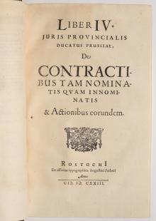 Jus Provinciale Ducatus Prussiae. [...] LM-10