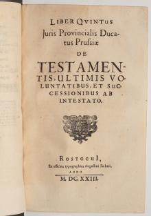 Jus Provinciale Ducatus Prussiae. [...] LM-10