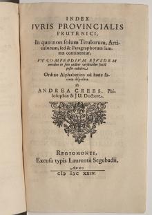 Jus Provinciale Ducatus Prussiae. [...] LM-10