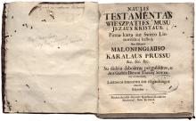 Naujas Testamentas Wieszpaties musu Jezaus Kristaus [...] LM-25