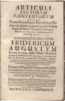 Articuli Pactorum Conventorum [...] LM-27