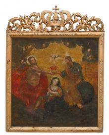 Dvipusis paveikslas Švč. Mergelės Marijos Karūnavimas ir Šv. Veronika 