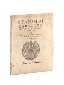 Stanislai Carncovii Episcopi Vladislauiensis […] LM-259