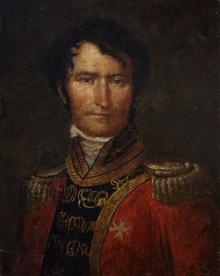 Napoleono armijos 19-ojo (lietuvių) pėstininkų pulko vado Konstantino Tyzenhauzo  portretas